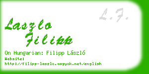 laszlo filipp business card